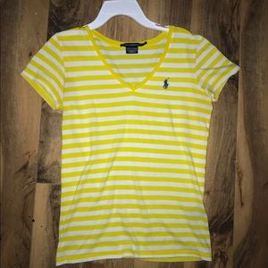 Yellow Stripe Tee Polo Ralph Lauren